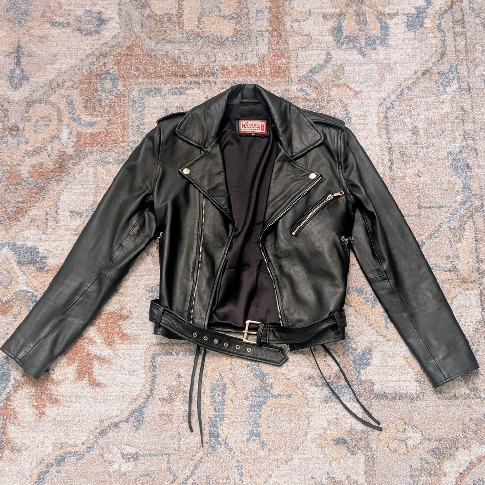 Women's Black Leather Jacket *Sold*